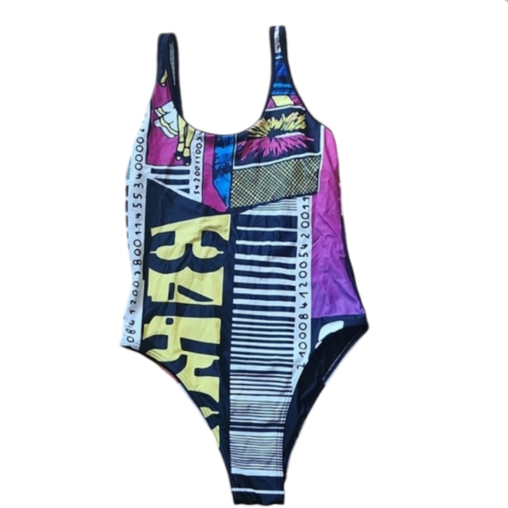 Adidas barcode one piece swim/bodysuit